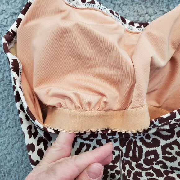 J. Crew Ruched Bandeau One-Piece Swimsuit Leopard Print Size 0 New - Picture 7 of 11